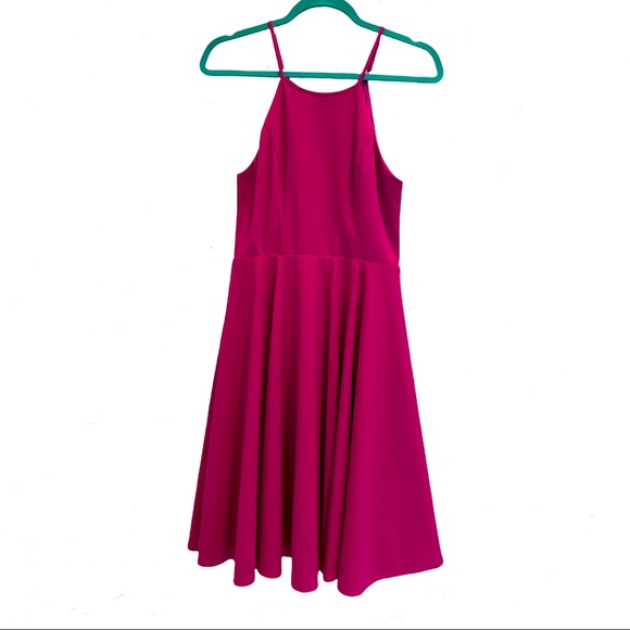 Lulus Dresses & Skirts - LULU’S M Fuchsia Hot Pink Halter Party Dress
